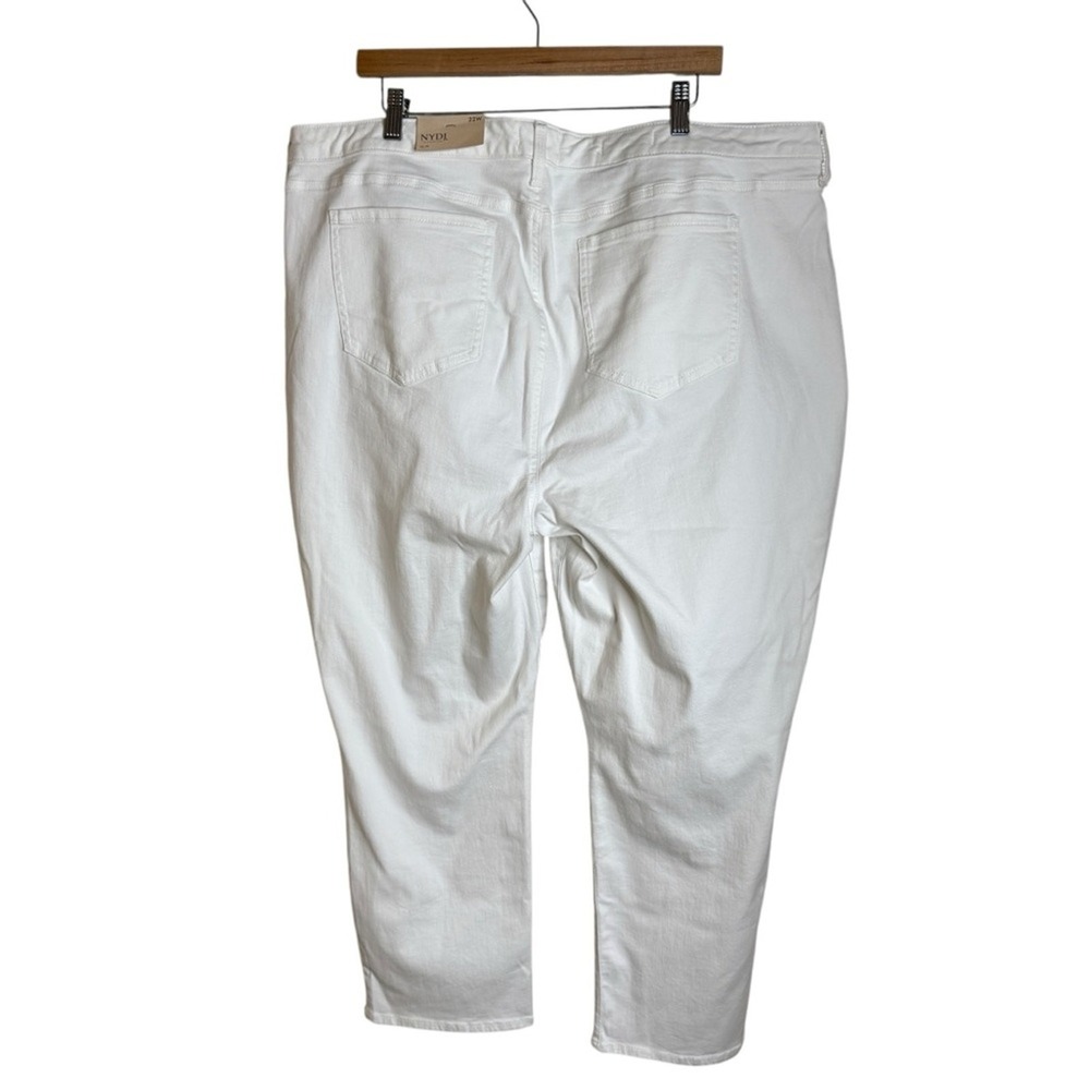 Not Your Daughters Jeans NYDJ Sheri Slim Ankle Jeans Side Slits Optic White 22W - Picture 3 of 13